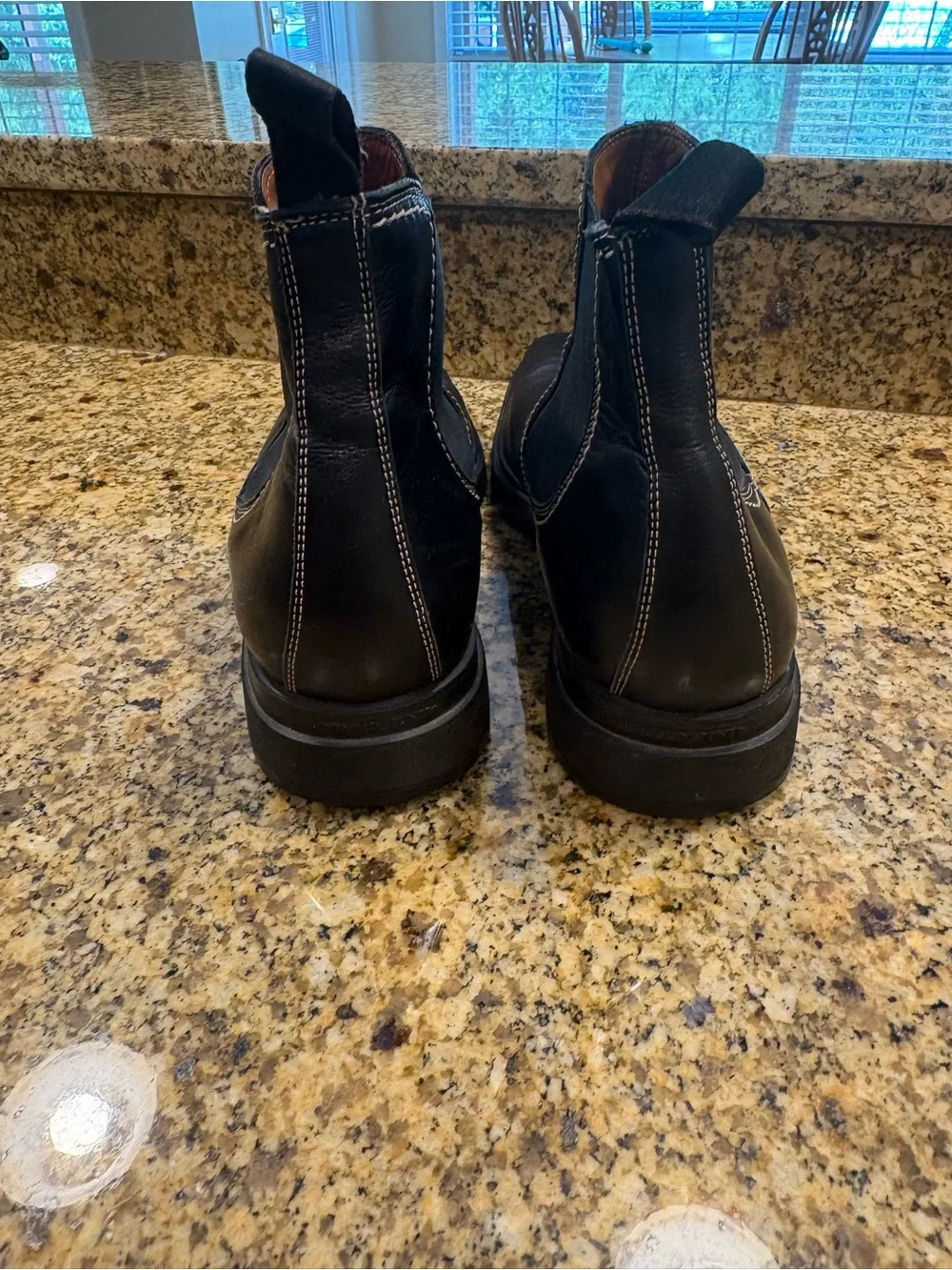 Donald Pliner Shine Nappa Chelsea Boots Men’s 11 Black Leather Square Toe